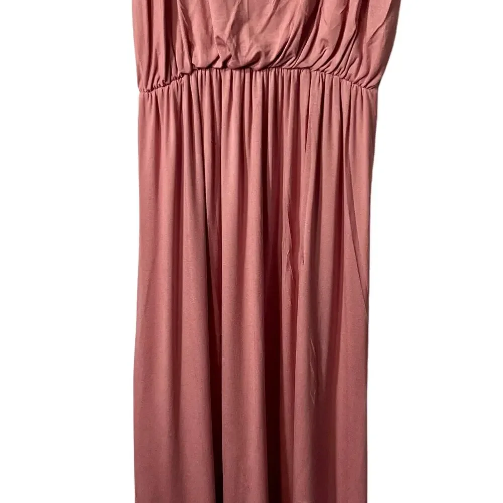 Olivia Rae Maxi Dress Womens Size S Pink Rose Lightweight Sleeveless Straps NWT - Picture 6 of 7
